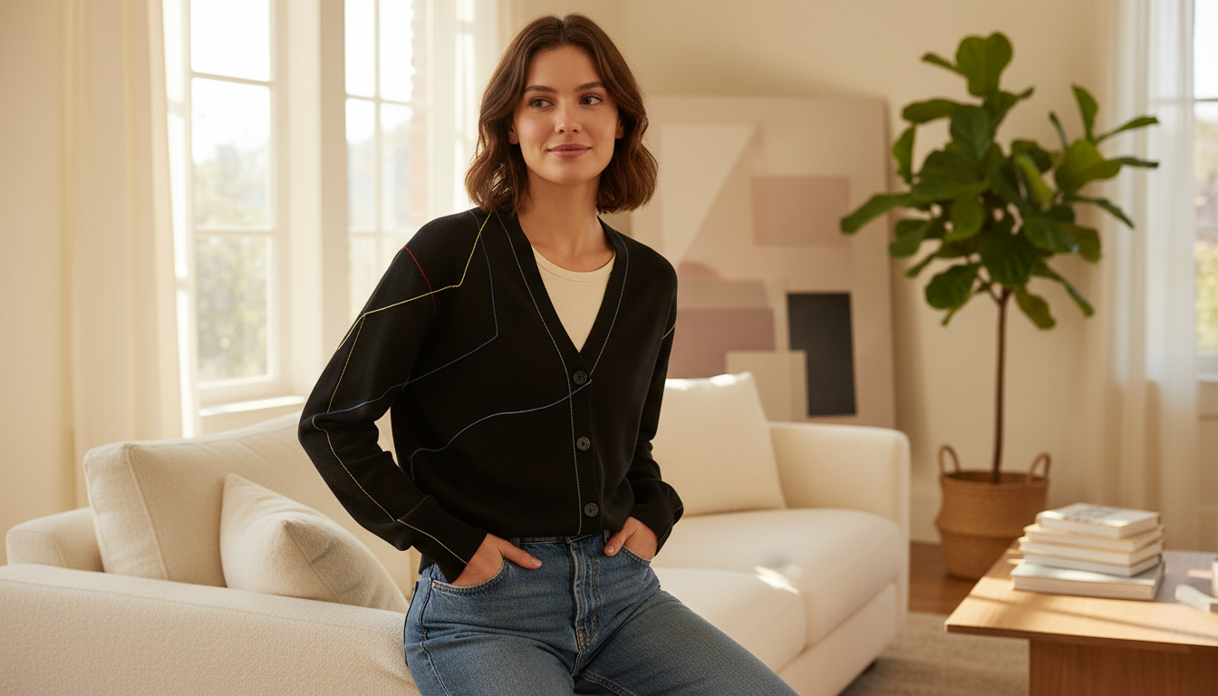 Minimalist V-Neck Fringe Cardigan for Effortless Fall